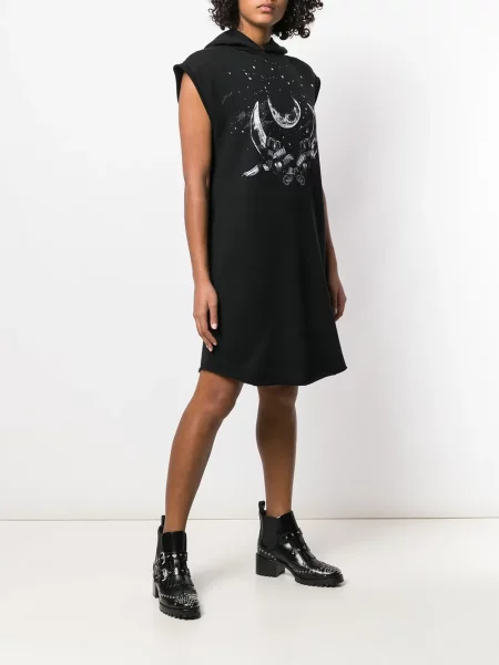 Sukienka koszulowa Givenchy z nadrukiem garniturowa czarna