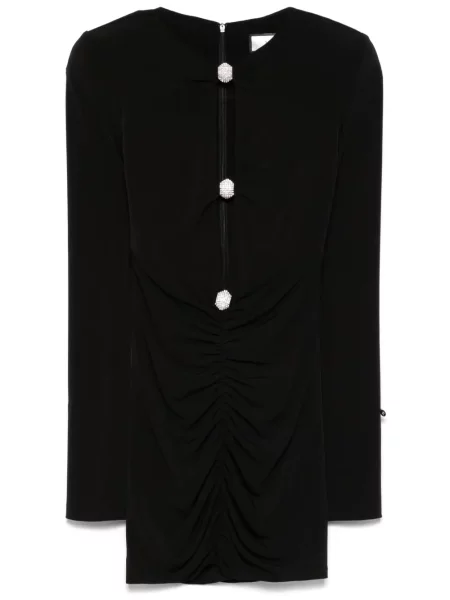 Mała sukienka mini Nissa z kryształkami garniturowa czarna