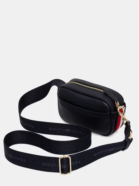 Torebka crossbody Tommy Hilfiger skórzana niebieska
