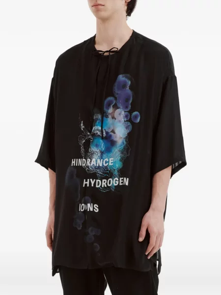 Cămașă Yohji Yamamoto cu imagine negru