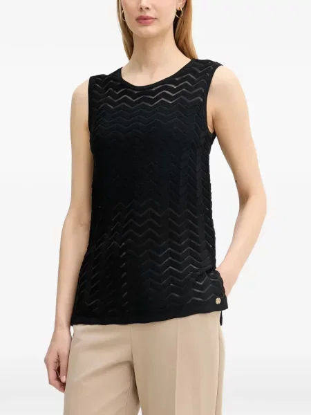 Top Joseph Ribkoff fără mâneci tricotate negru