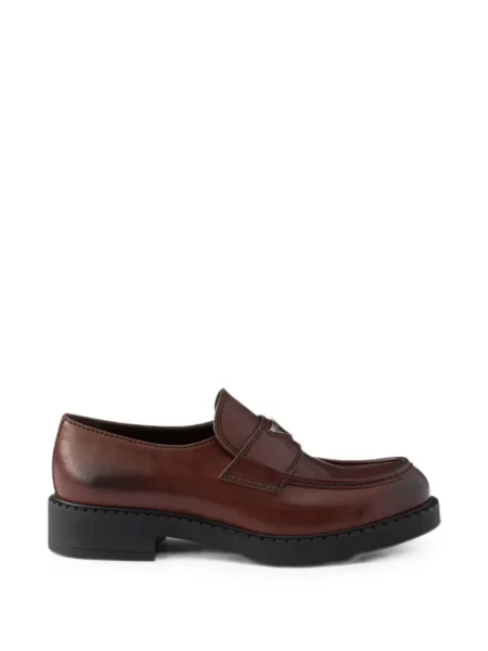 Pantofi loafer Prada din piele maro