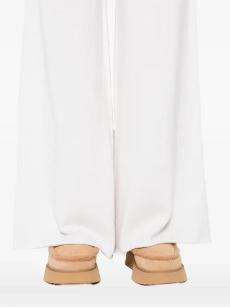 Pantaloni Ely Ely tricotate alb