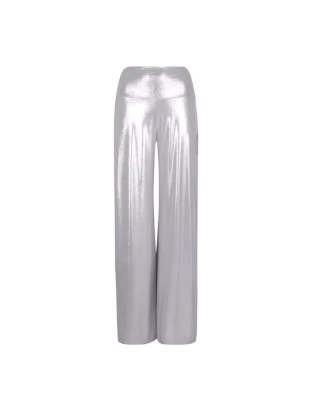 Spodnie Norma Kamali ze spandexu szare
