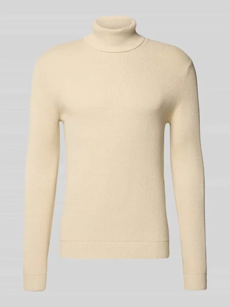 Golf o kroju regular fit z czystej bawełny model ‘DANE’ Selected Homme biały
