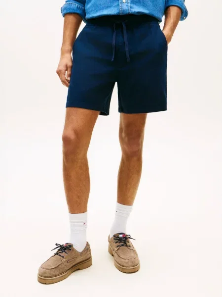 Tommy Jeans szorty z zawartością lnu Mężczyźni S niebieski