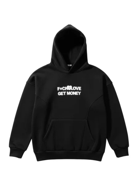 Kleidermafia Mikina Oversize Get Money Hoodie Black' čierna