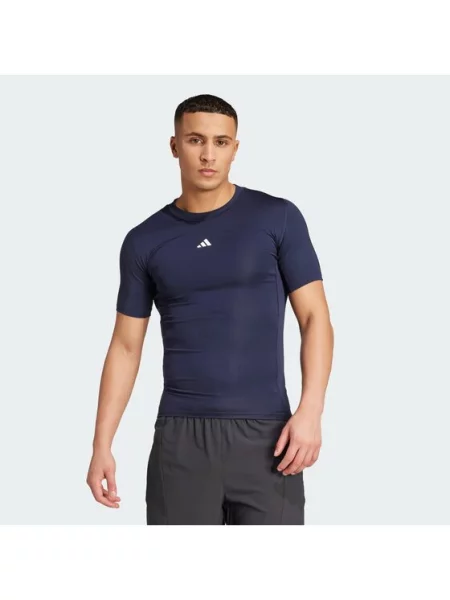 Adidas Тениска от техническо трико TECHFIT Compression Training тъмносин