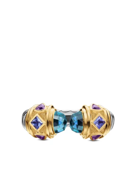 Inel David Yurman cu strasuri galben