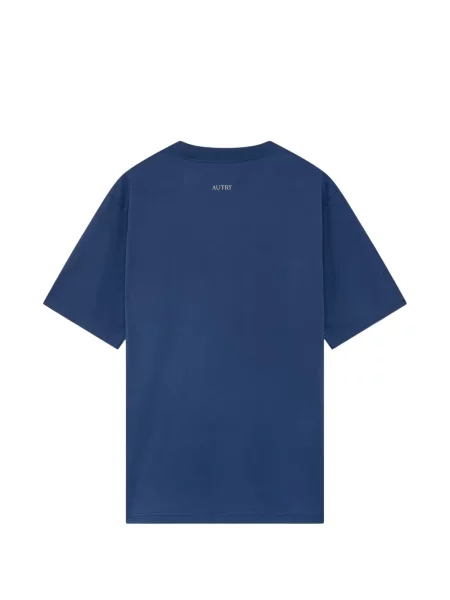 Tricou Autry cu broderie albastru