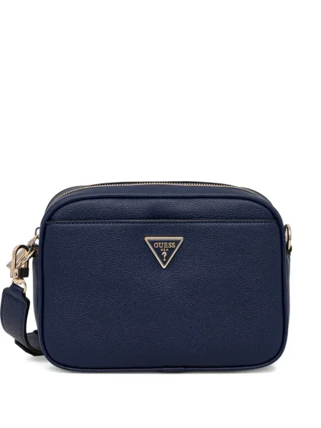 Geanta crossbody Guess cu autograf albastru