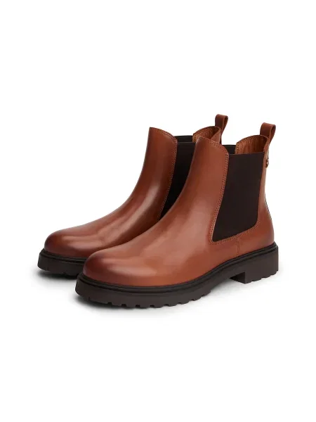 Tommy Hilfiger Gležnjarji Chelsea Cleated rjava