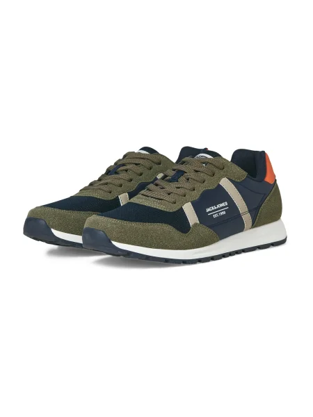 JACK & JONES Tenisky JFWHARROW námořnická modř / olivová / oranžová zelené