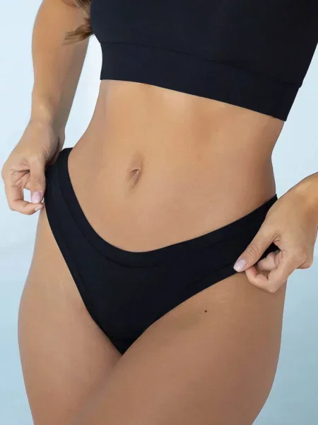 Трусики стринг чорні