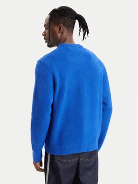 Adidas Originals sveter pánsky s vlnou Trefoil Essentials modrá
