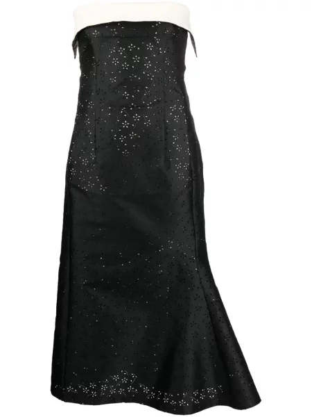 Rochie midi Philosophy Di Lorenzo Serafini tricotate până la genunchi de costum negru