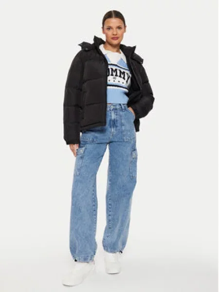 Tommy Jeans Vatovaná bunda Alaska černá