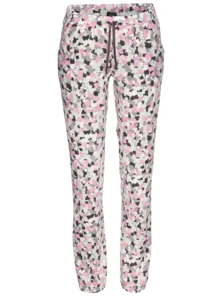 VIVANCE Pantaloni de pijama Dreams gri / roz / negru alb