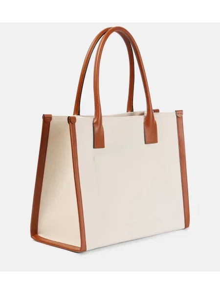 Geantă Christian Louboutin din canvas bej