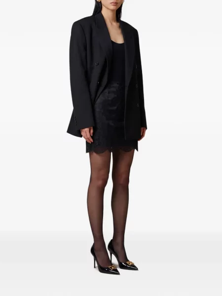 Fusta mini Dolce & Gabbana din dantelă negru