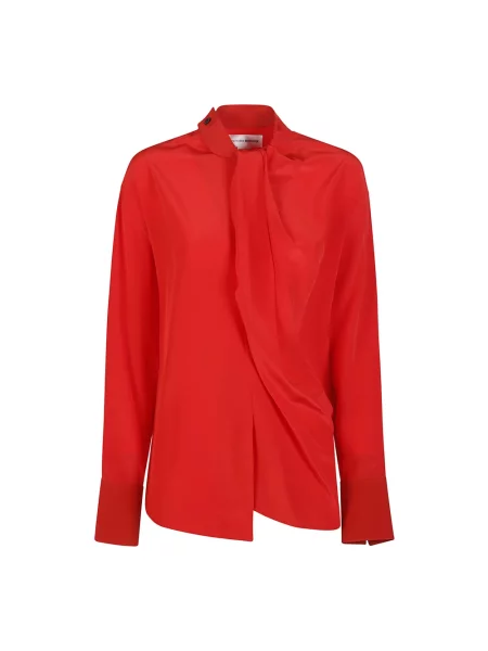 Udrapować koszula Victoria Beckham drapowana czerwona