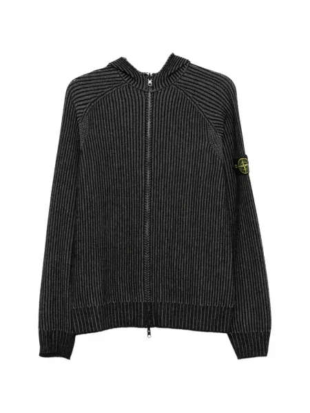 Cardigan Stone Island tricotate cu strasuri negru