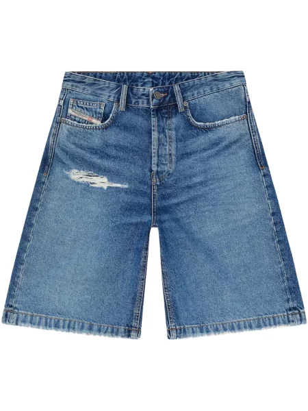 Pantaloni scurți din denim Diesel scurte albastru