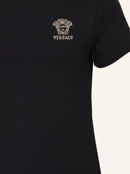 Versace Sukienka Z Dżerseju schwarz czarna