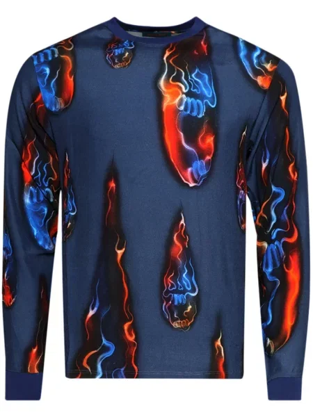 Тениска Casella Meyer с принт синьо