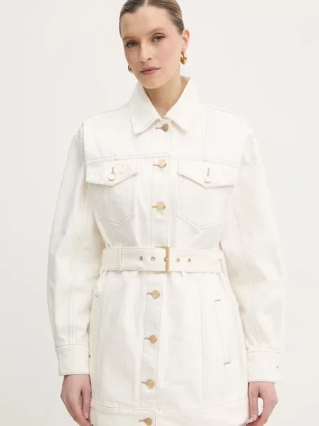 Armani Exchange kurtka jeansowa beżowa