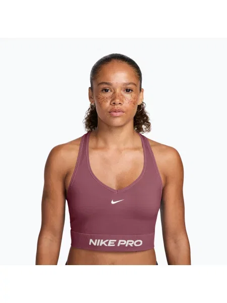 Тренировъчен топ Nike Pro Seamless pink smoke/white бяло