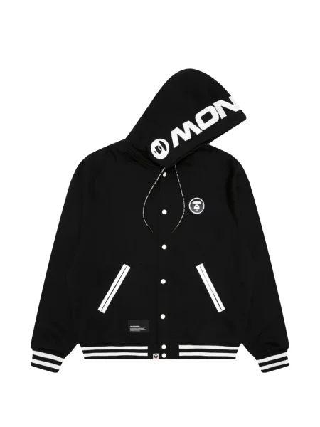 Hanorac cu glugă Aape By A Bathing Ape cu autograf negru
