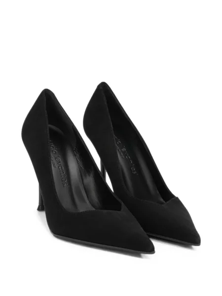 Pantofi cu toc Sergio Levantesi din piele de căprioară negru