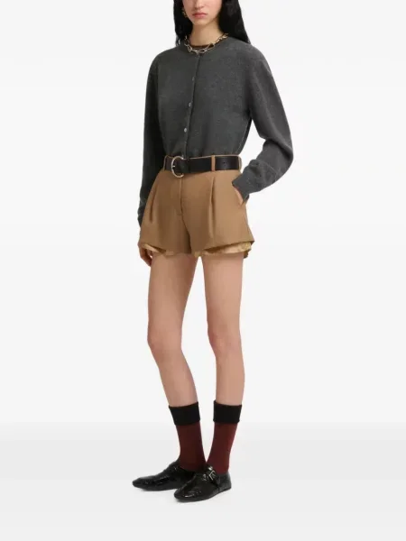 Pantaloni scurți Marni de lână maro