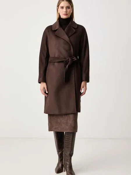 Weekend MaxMara De lână palton Wkdpedale maro