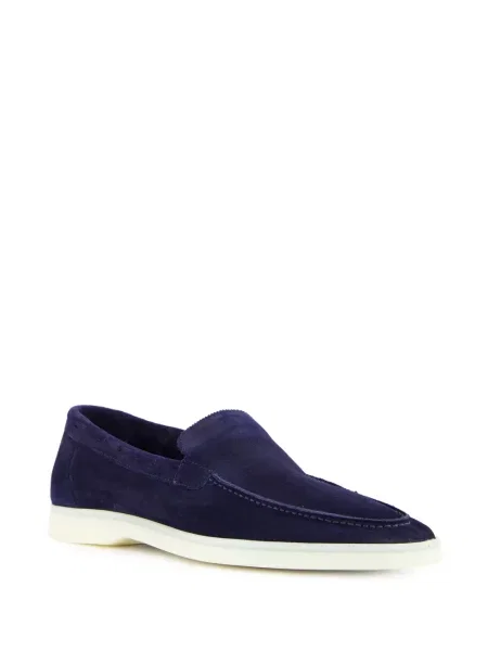 Pantofi loafer Aurélien din piele de căprioară albastru