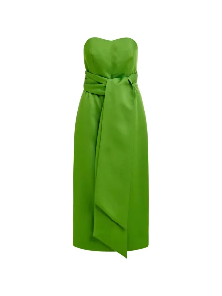 Rochie midi Essentiel Antwerp fără mâneci până la genunchi de costum verde