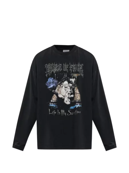 Lung tricou Vetements cu imagine negru