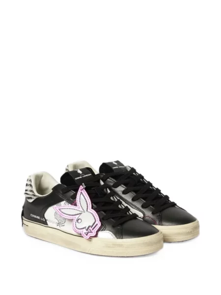 Sneakerși Crime London cu imagine cu model zebră negru