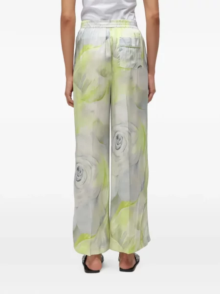 Pantaloni Blugirl cu model floral cu imagine galben