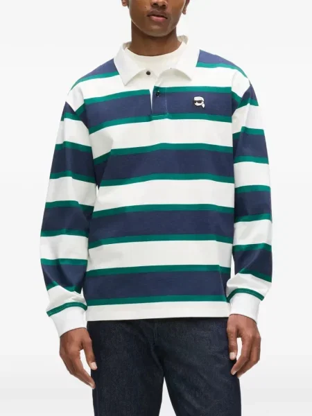 Tricou polo Karl Lagerfeld alb