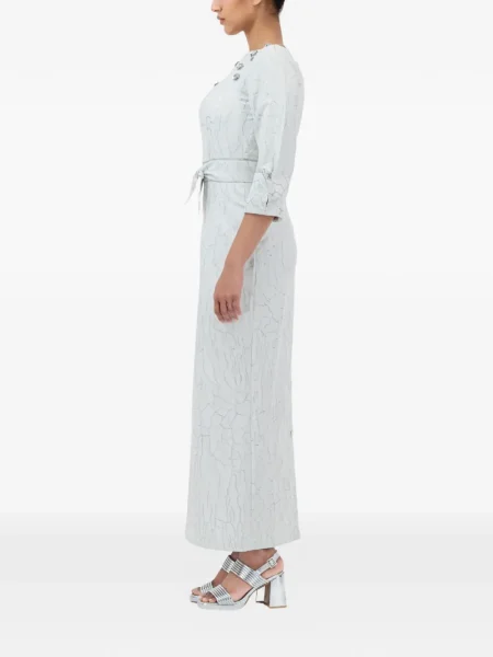 Rochie maxi Baruni de costum alb