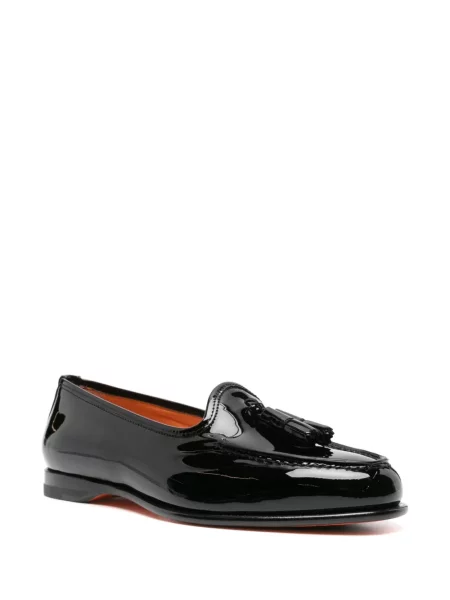 Pantofi loafer Santoni din piele negru