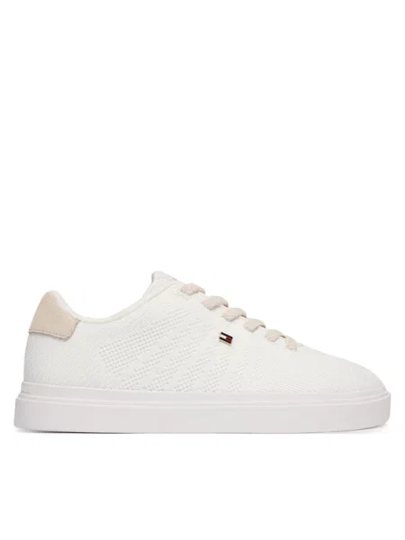 Sneakers Tommy Hilfiger Knit Cupsole alb