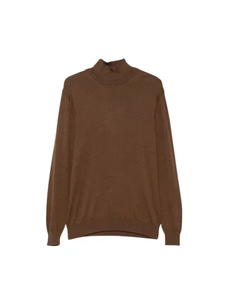 Sweter z golfem Costumein wełniany brązowy