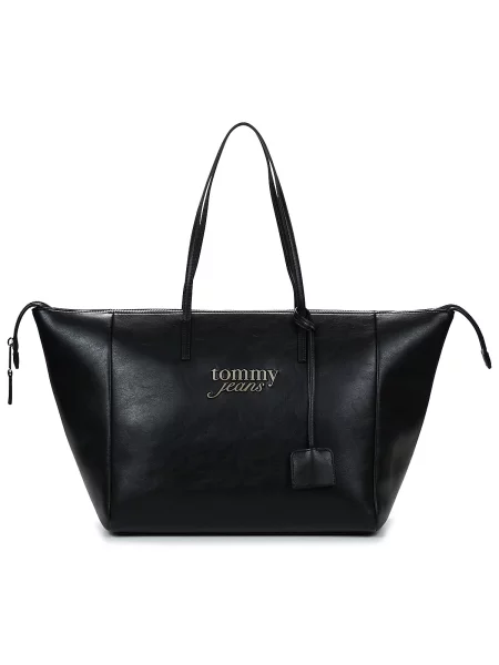 Batoh Tommy Jeans z ekologickej kože čierna