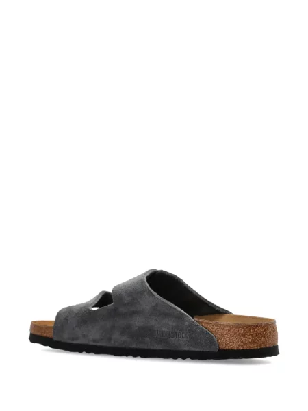 Sandale Birkenstock din piele de căprioară gri