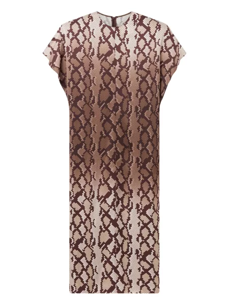 Rochie midi Stella Mccartney până la genunchi de costum maro