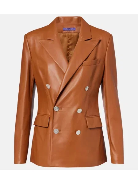 Sacou Ralph Lauren Collection din piele maro