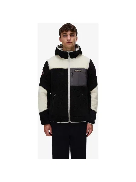 Polar Napapijri Yupik full zip czarny kremowy XS biały